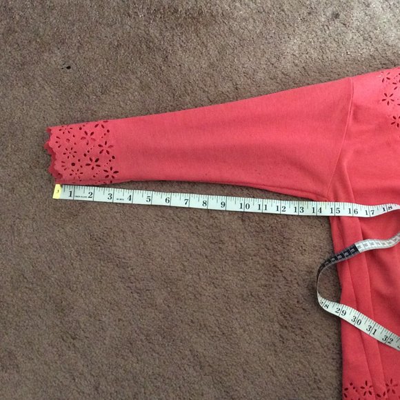 COPY - "Snowflake" Design Peach Top - Picture 8 of 10